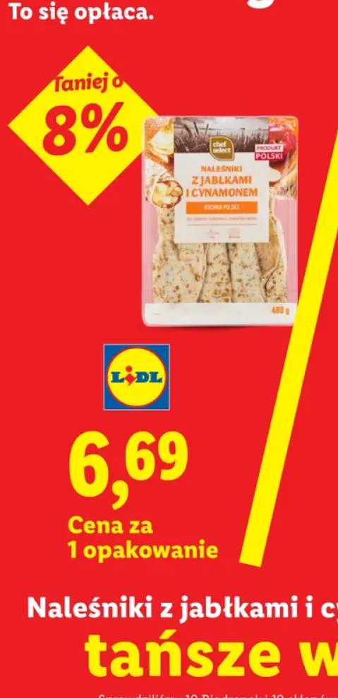 Naleśniki z jabłkami i cynamonem Chef Select