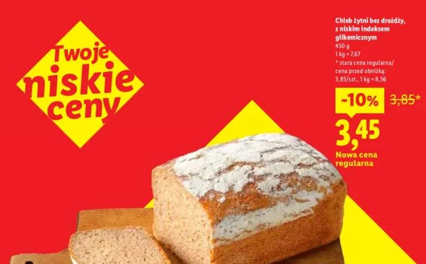 Chleb żytni bez drożdży z niskim indeksem glikemicznym