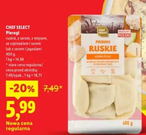 Pierogi ruskie Chef Select +4 warianty