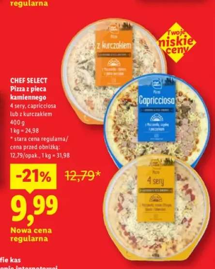 Pizza z pieca kamiennego 4 sery Chef Select +2 warianty