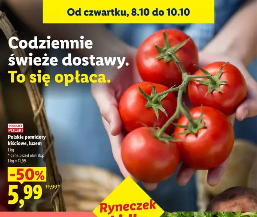 Polskie pomidory kiściowe luzem