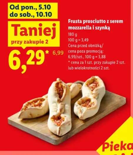 Frusta prosciutto z serem mozzarella i szynką Piekarnia Lidla