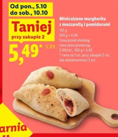 Minicalzone margherita z mozzarellą i pomidorami Piekarnia Lidla