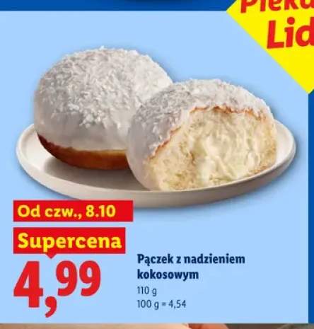 Pączek z nadzieniem kokosowym
