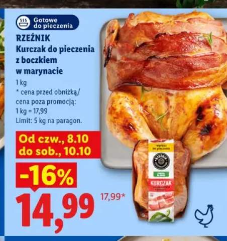 Kurczak do pieczenia z boczkiem w marynacie Rzeźnik