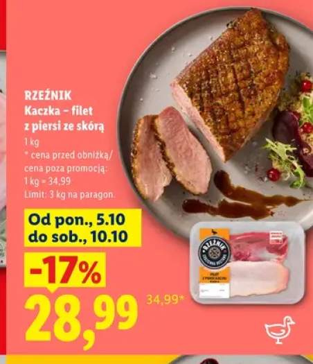Kaczka filet z piersi ze skórą Rzeźnik