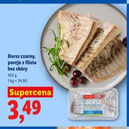 Dorsz czarny porcje z fileta bez skóry