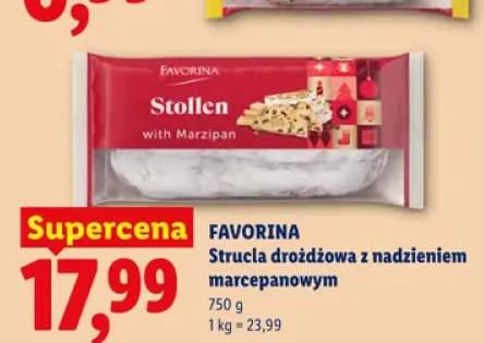 Strucla drożdżowa z nadzieniem marcepanowym Favorina