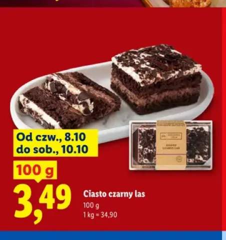 Ciasto czarny las Cukiernia Lidla