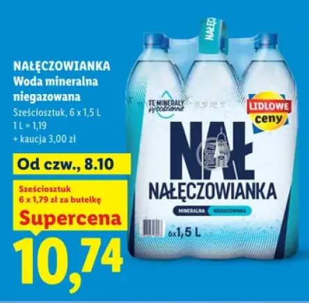 Woda mineralna niegazowana 6-pak Nałęczowianka