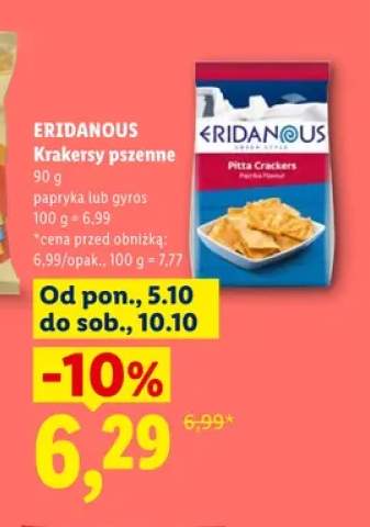 Krakersy pszenne papryka Eridanous +1 wariant