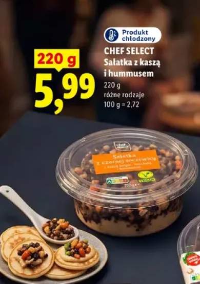 Sałatka z kaszą i hummusem Chef Select