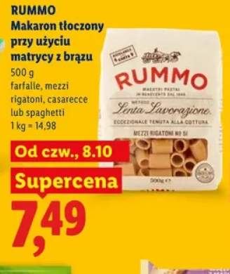 Makaron tłoczony przy użyciu matrycy z brązu farfalle Rummo +3 warianty