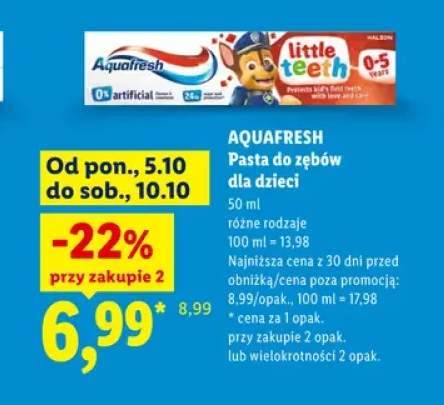 Pasta do zębów dla dzieci Aquafresh