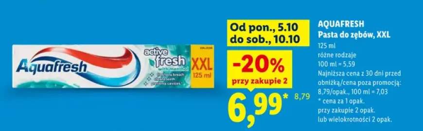 Pasta do zębów XXL Aquafresh