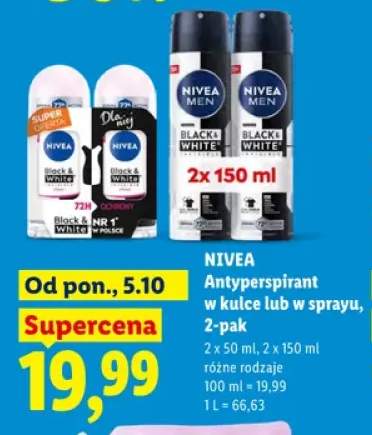 Antyperspirant w sprayu Nivea 2-pak +1 wariant