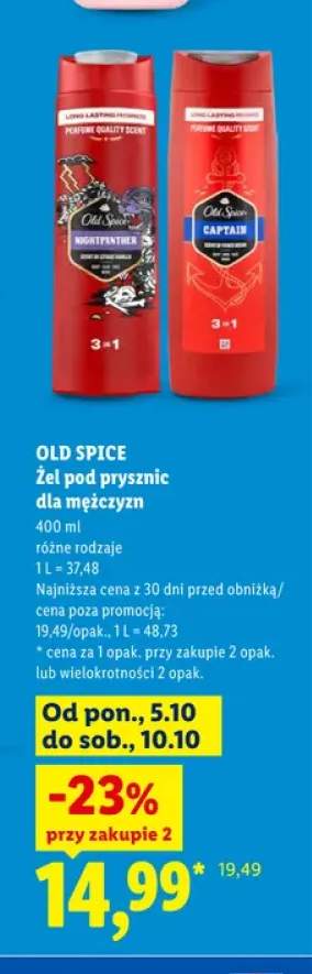 Żel pod prysznic dla mężczyzn Nightpanther Old Spice +1 wariant