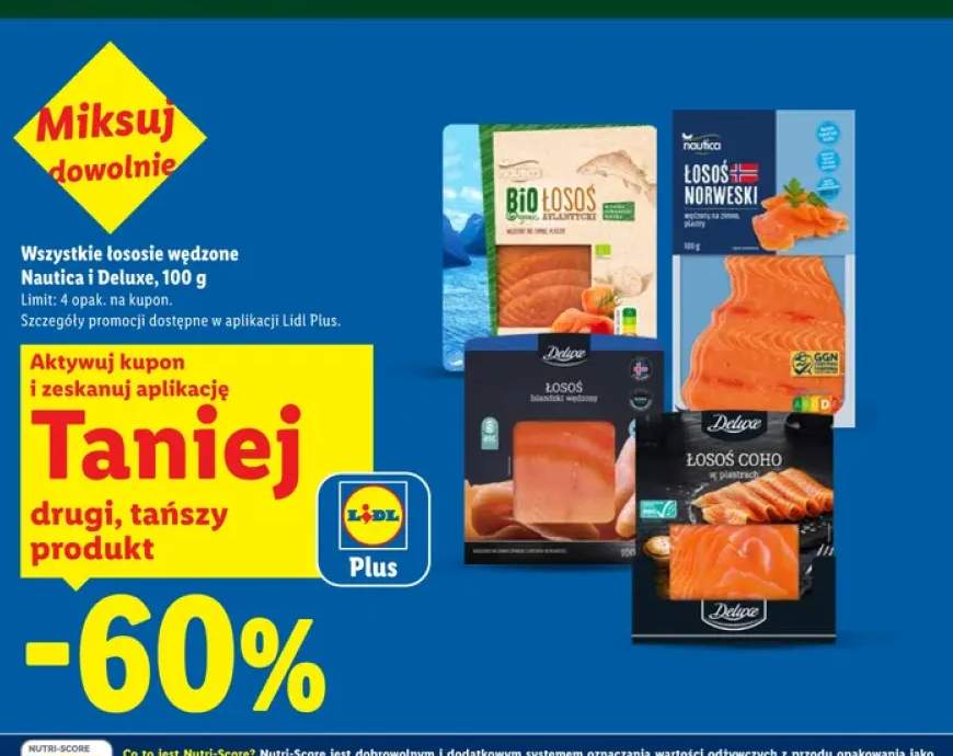 Łososie wędzone Nautica i Deluxe +4 warianty