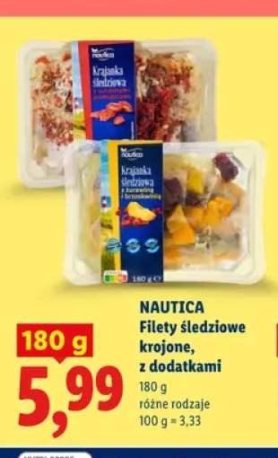 Filety śledziowe krojone z suszonymi pomidorami Nautica +1 wariant