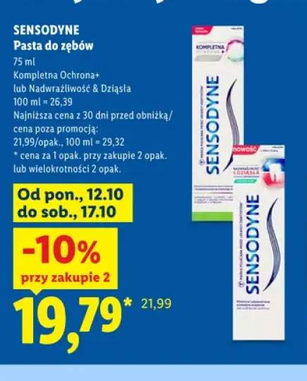 Pasta do zębów Nadwrażliwość & Dziąsła Sensodyne +1 wariant
