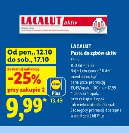 Pasta do zębów aktiv Lacalut