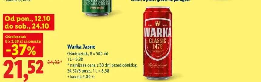 Piwo Warka 8-pak