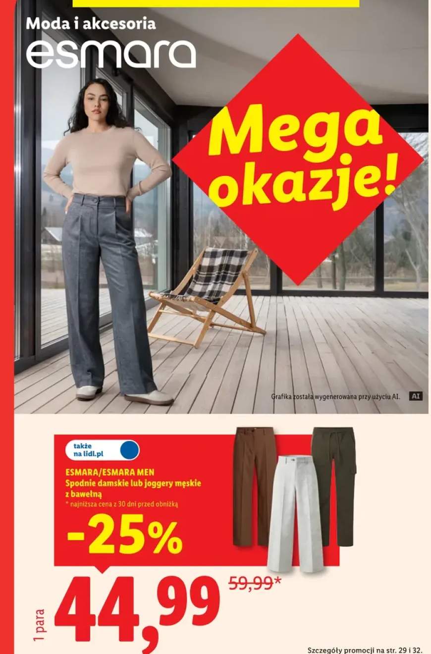 Spodnie damskie z bawełną Esmara +1 wariant