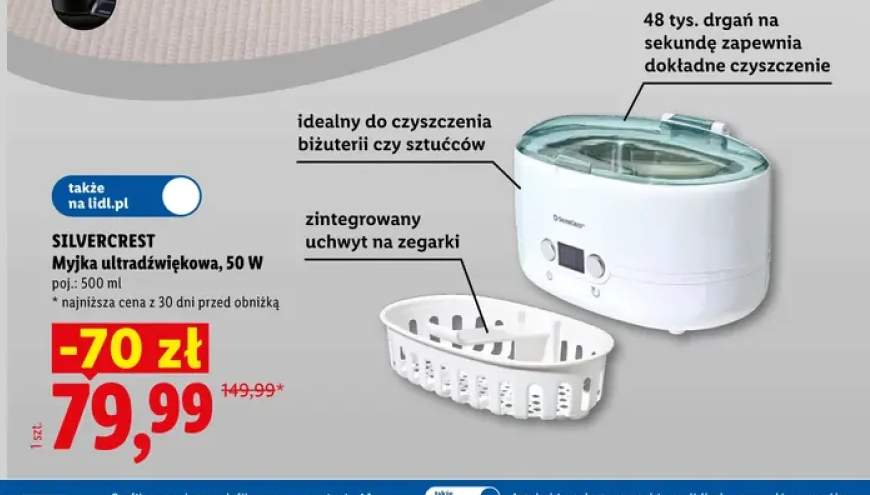 Myjka ultradźwiękowa 500 ml Silvercrest