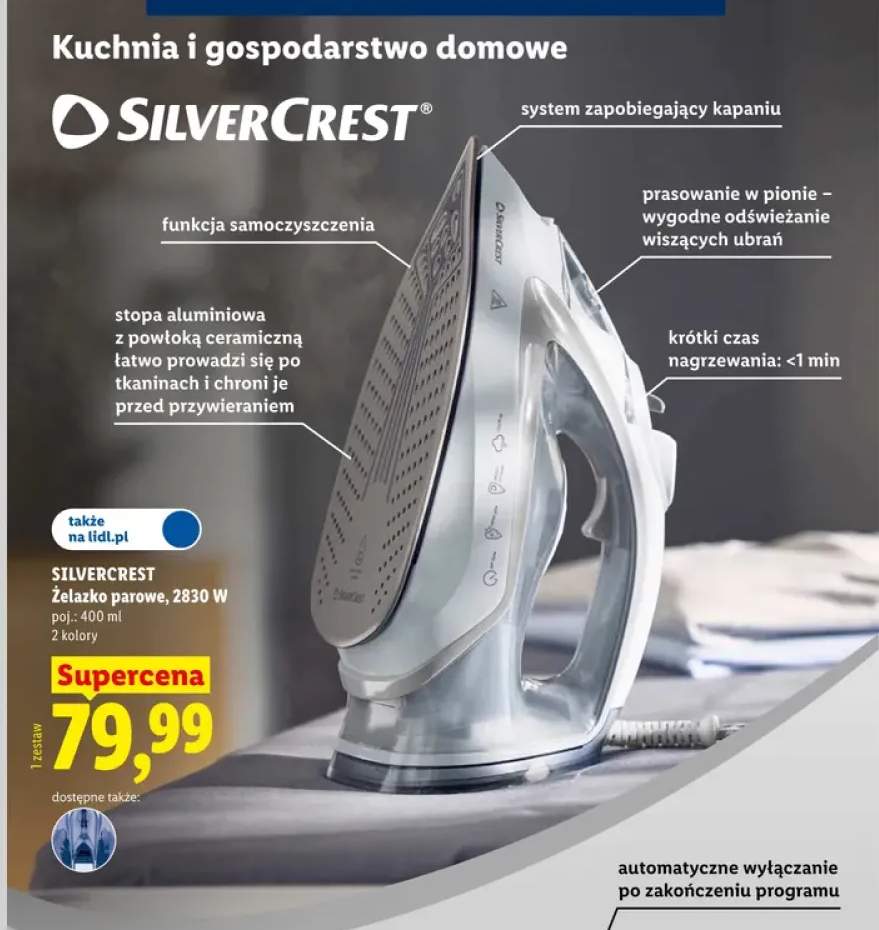 Żelazko parowe 400 ml Silvercrest