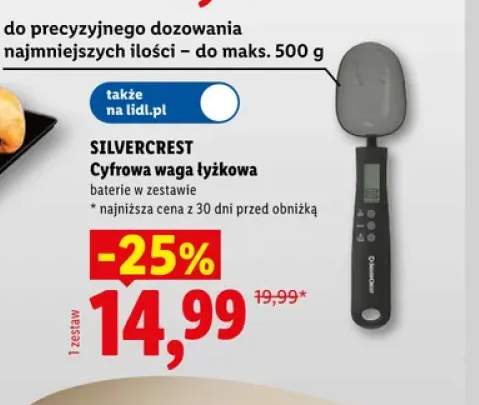 Cyfrowa waga łyżkowa Silvercrest