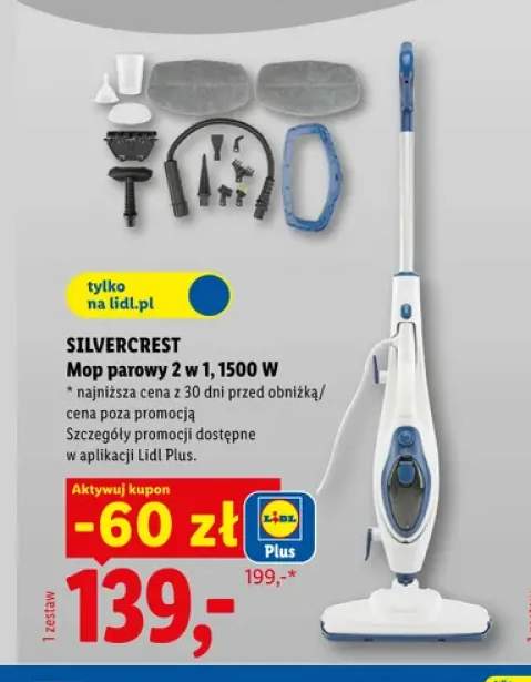 Mop parowy 2 w 1 Silvercrest
