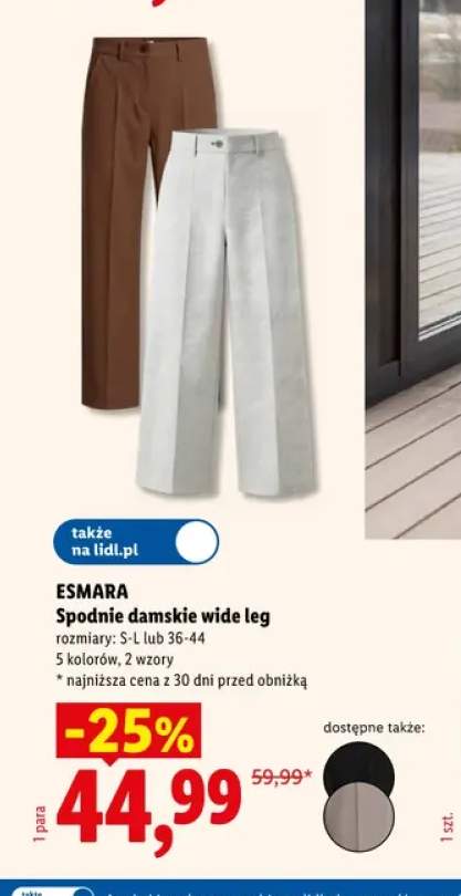 Spodnie damskie wide leg Esmara