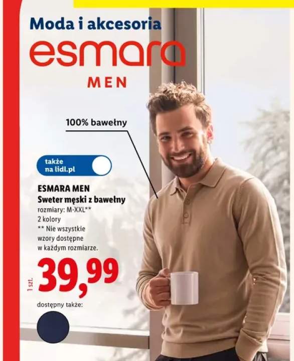 Sweter męski z bawełny
