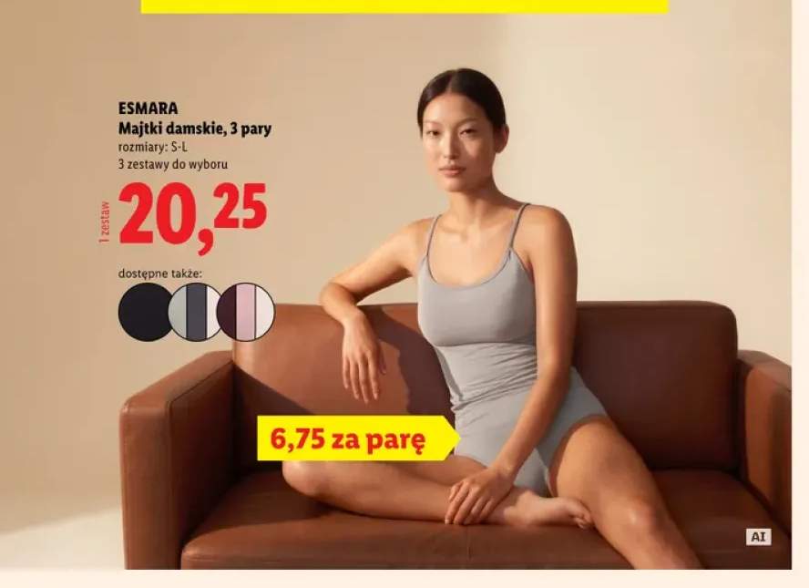 Majtki damskie 3 pary Esmara