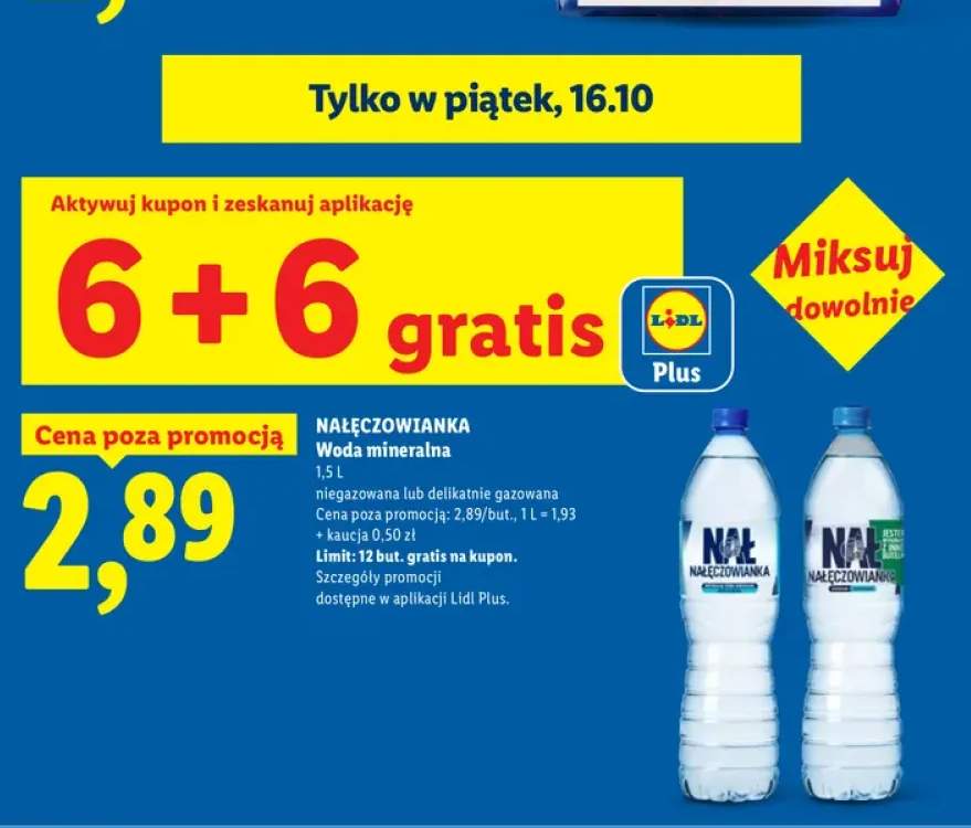 Woda mineralna niegazowana Nałęczowianka +1 wariant