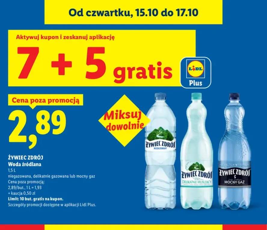 Woda źródlana niegazowana Żywiec Zdrój +2 warianty