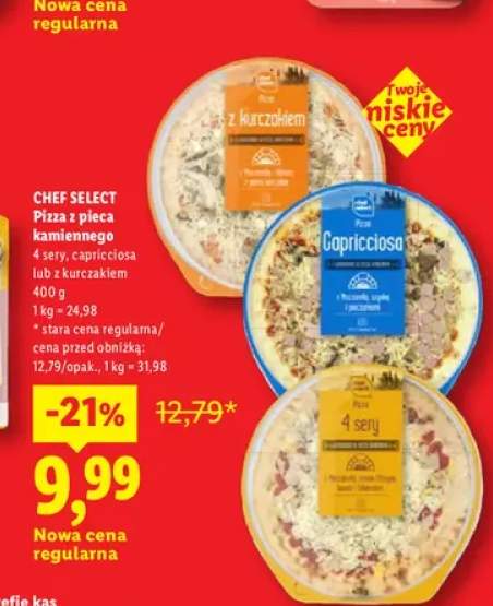 Pizza z pieca kamiennego 4 sery Chef Select +2 warianty
