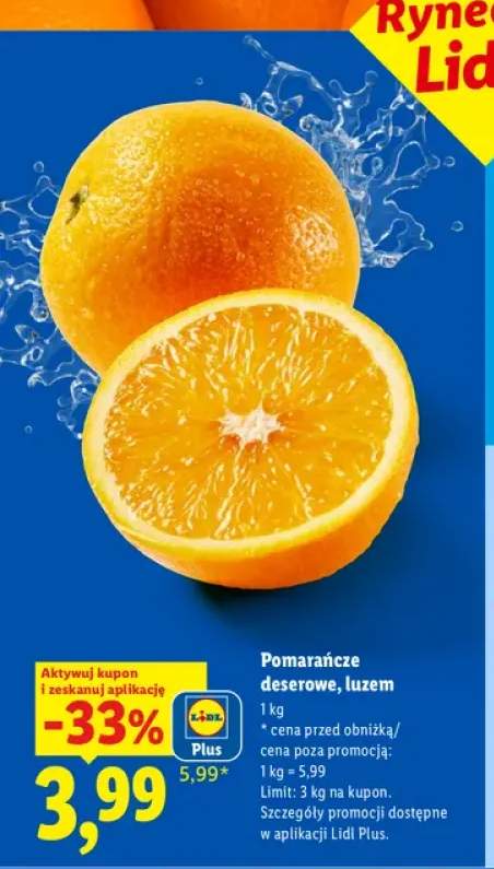 Pomarańcze deserowe luzem