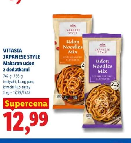 Makaron udon z dodatkami teriyaki Vitasia Japanese Style +3 warianty