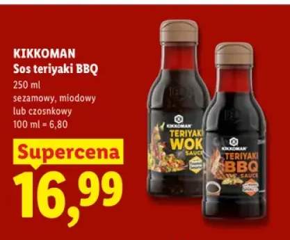 Sos teriyaki BBQ sezamowy Kikkoman +2 warianty