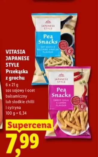Przekąska z grochu sos sojowy i ocet balsamiczny 6-pak Vitasia Japanese Style +1 wariant