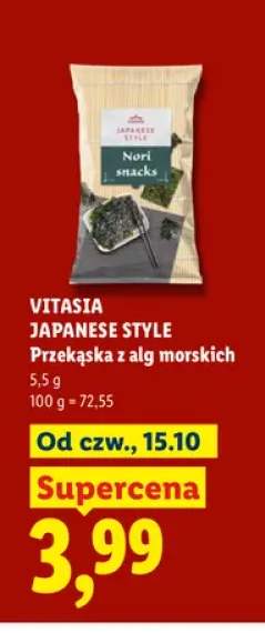 Przekąska z alg morskich Vitasia Japanese Style