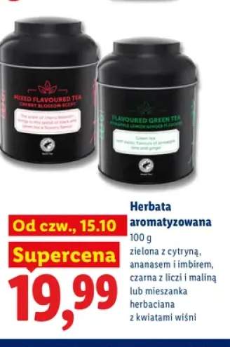 Herbata aromatyzowana zielona z cytryną ananasem i imbirem +2 warianty