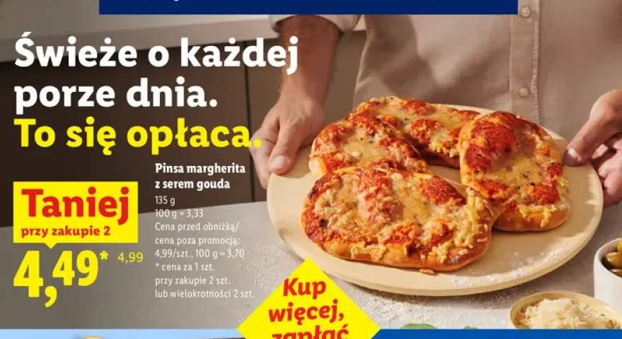 Pinsa margherita z serem gouda