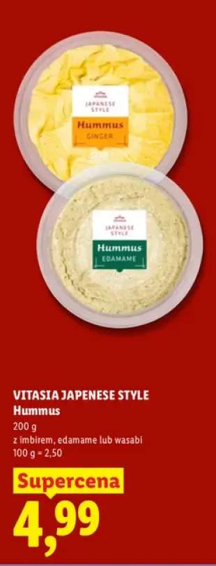 Hummus z imbirem Vitasia Japanese Style +2 warianty