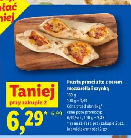 Frusta prosciutto z serem mozzarella i szynką
