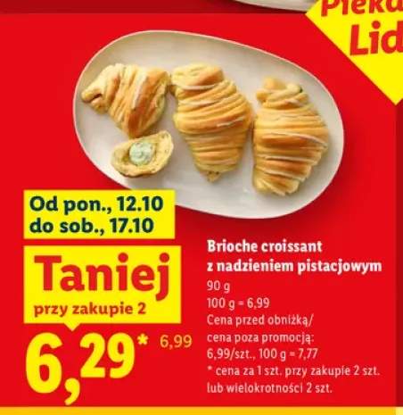 Brioche croissant z nadzieniem pistacjowym Piekarnia Lidla