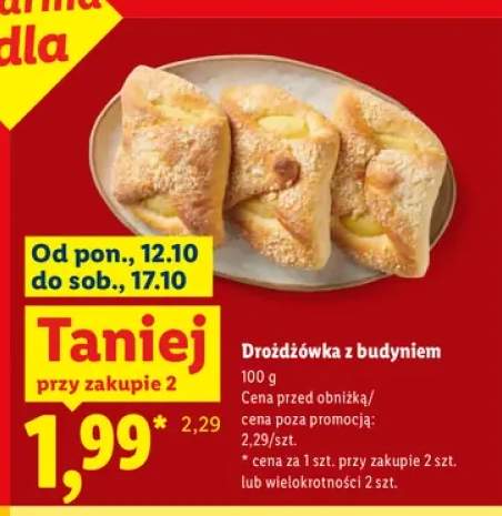 Drożdżówka z budyniem Piekarnia Lidla