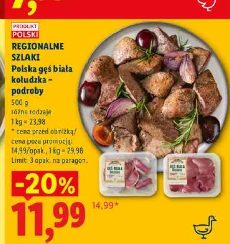 Polska gęś biała kołudzka podroby Regionalne Szlaki