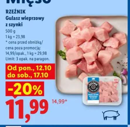 Gulasz wieprzowy z szynki Rzeźnik